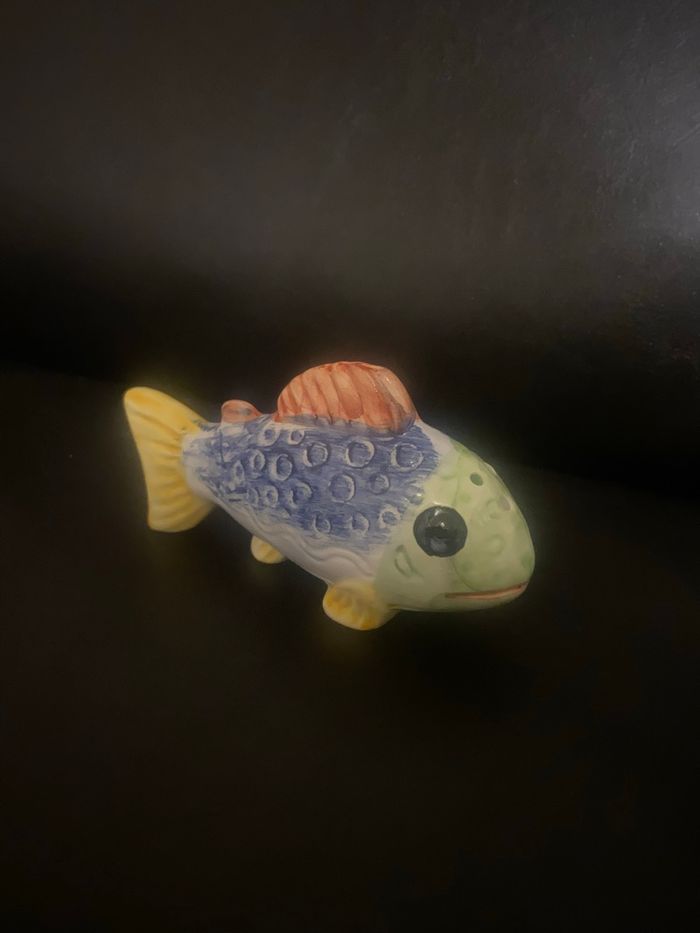 Salière/poivrière poisson multicolore