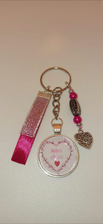 Porte clé message bijoux de sac nièce "nièce chérie"