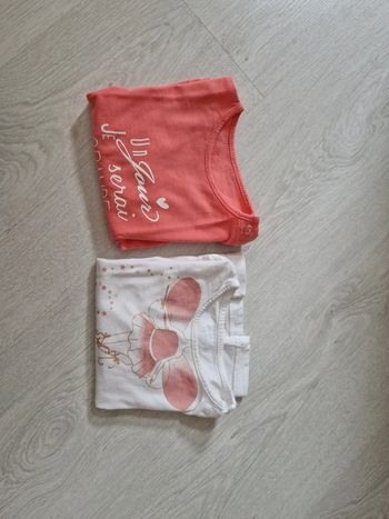 2 shirts fins manches longues