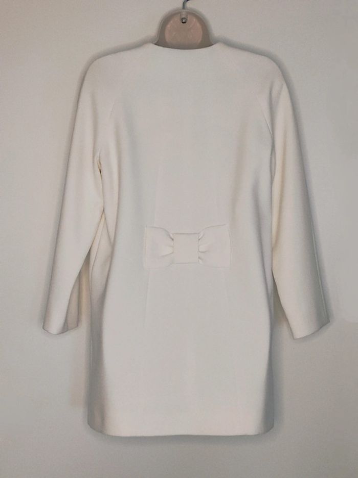 Veste robe tailleur jacket blanc ivoire noeud Vintage / Made in France 🇨🇵 Jacqueline Riu - 36/S - photo numéro 5