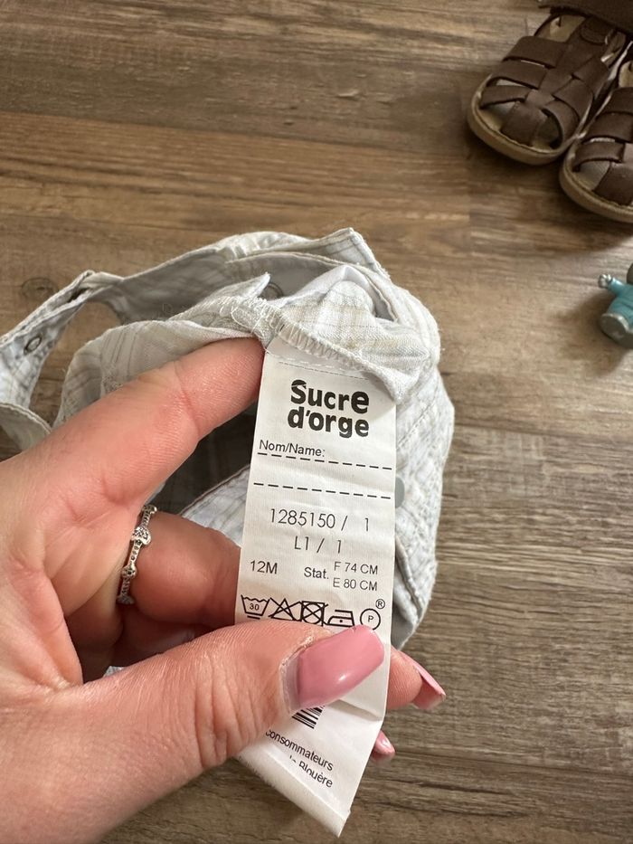 - Salopette short Sucre d’orge - 12 mois - Très bon état - photo numéro 3