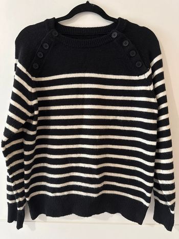 Pull rayé noir et blanc SHEIN taille L