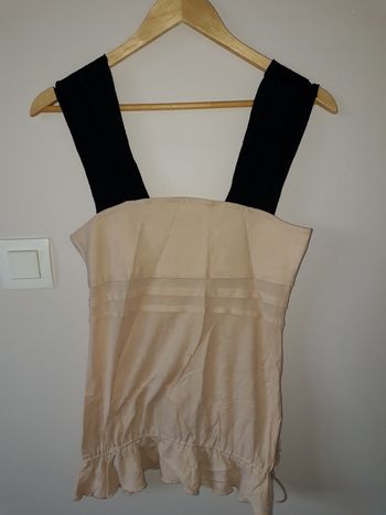 Top Débardeur nude et noir Kookai taille 0
