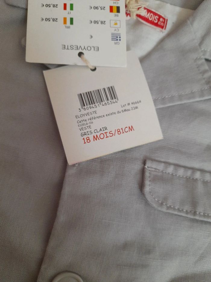 Veste en lin 18mois DPAM - photo numéro 4