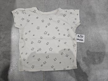 T-shirt blanc bébé fille 9/12 mois