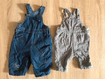 Lot de 2 salopettes 3 mois