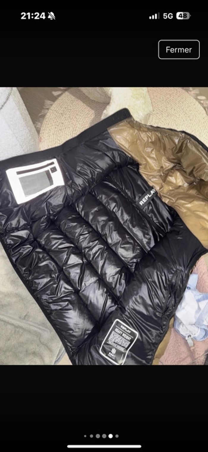 Magnifique doudoune replay taille m porté une fois - photo numéro 3