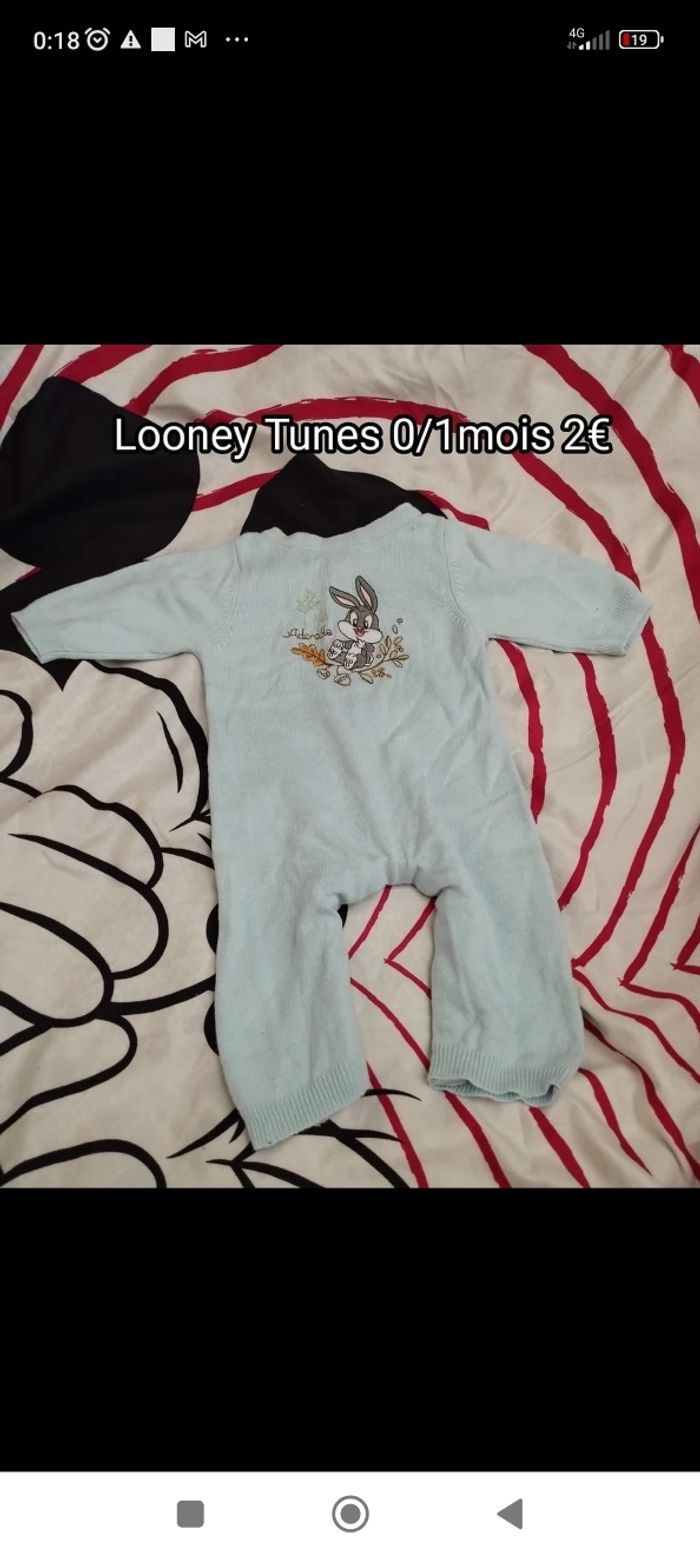 Combinaison Looney Tunes 0/1mois