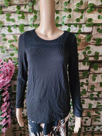 🌸Tshirt ML Noir Promod Taille 40 🌸