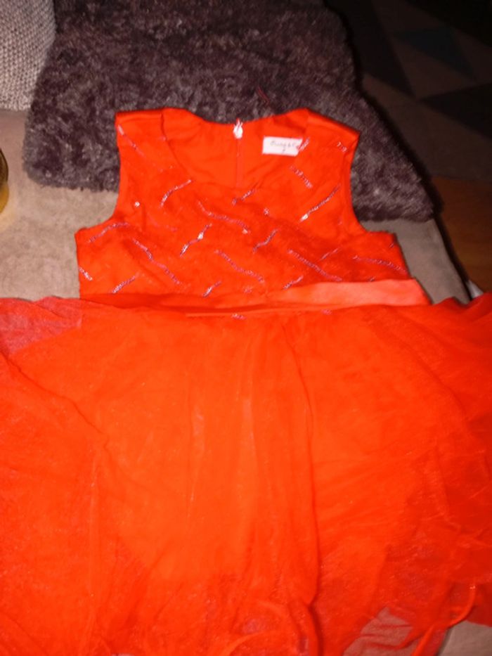 Robe rouge de fête fille - photo numéro 3