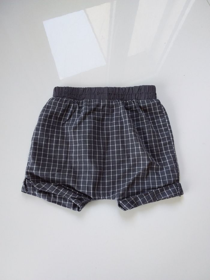 Short gris à carreaux 6 mois Kiabi - photo numéro 2