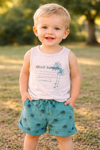 🌴 Ensemble été bébé – 18 mois ☀️