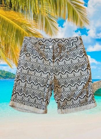 Short vintage imprimé  noir et blanc