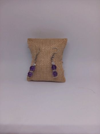 Boucle d'oreille amethyste