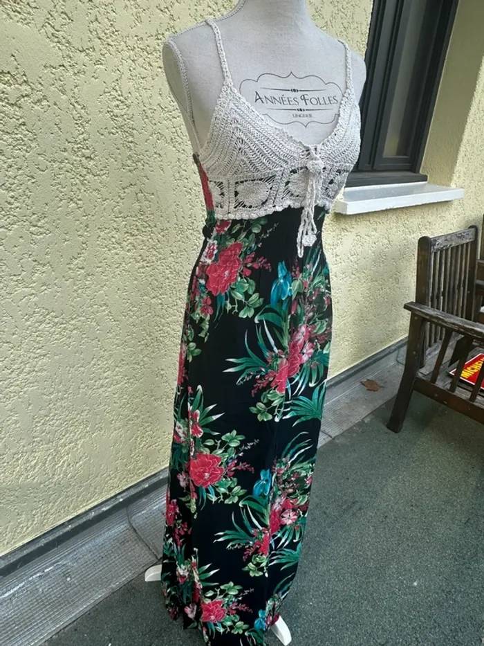 🌸 Robe longue à fines bretelles - Taille S - photo numéro 2