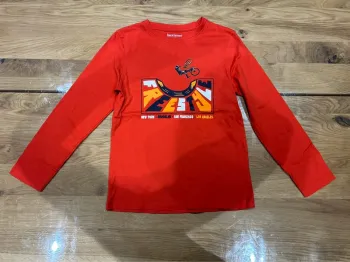 Tee-shirt manches longues 8 ans rouge In Extenso