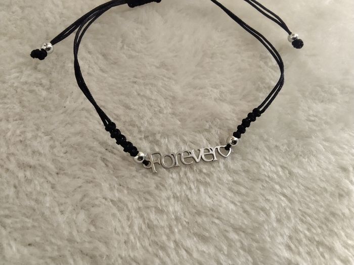 Bracelet cordon noir Forever