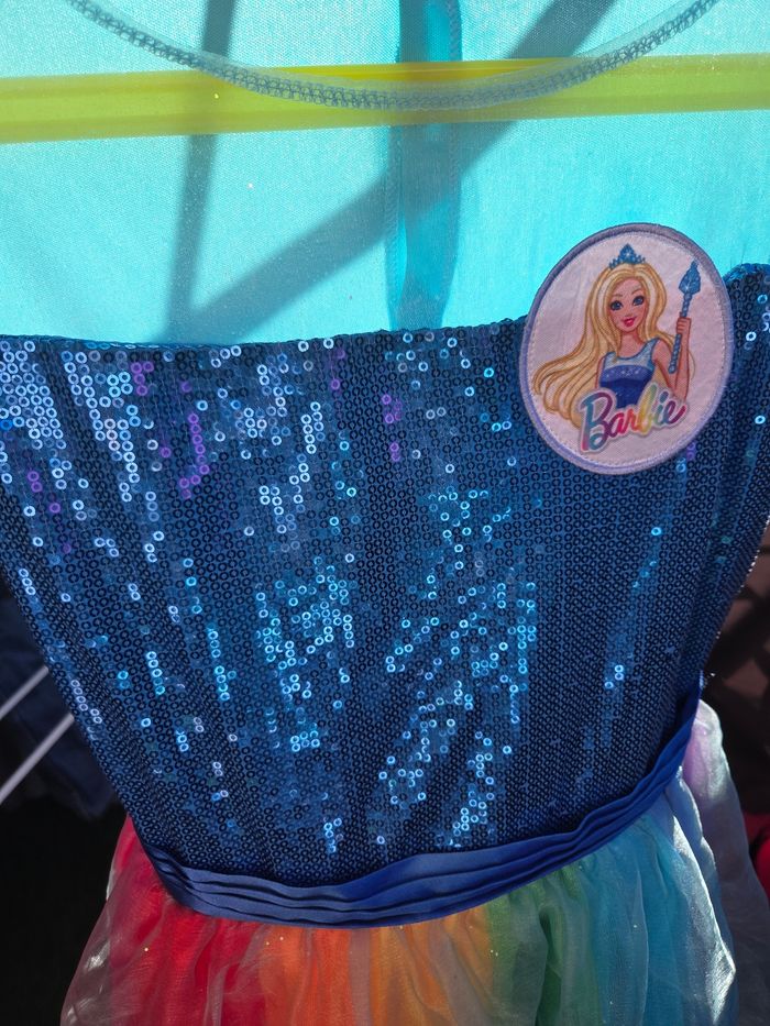 Déguisement / Costume fille Barbie rainbow 8/10 ans - photo numéro 2