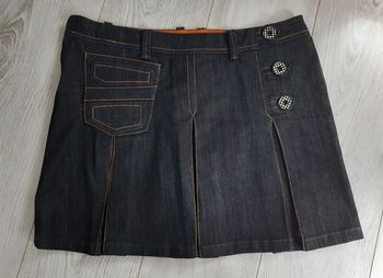 Jupe courte plissée jean femme taille 40 Liberto
