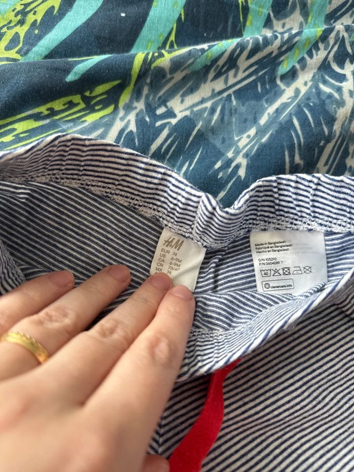 Lot de 3 shorts h&m 6-9 mois 74cm - photo numéro 5