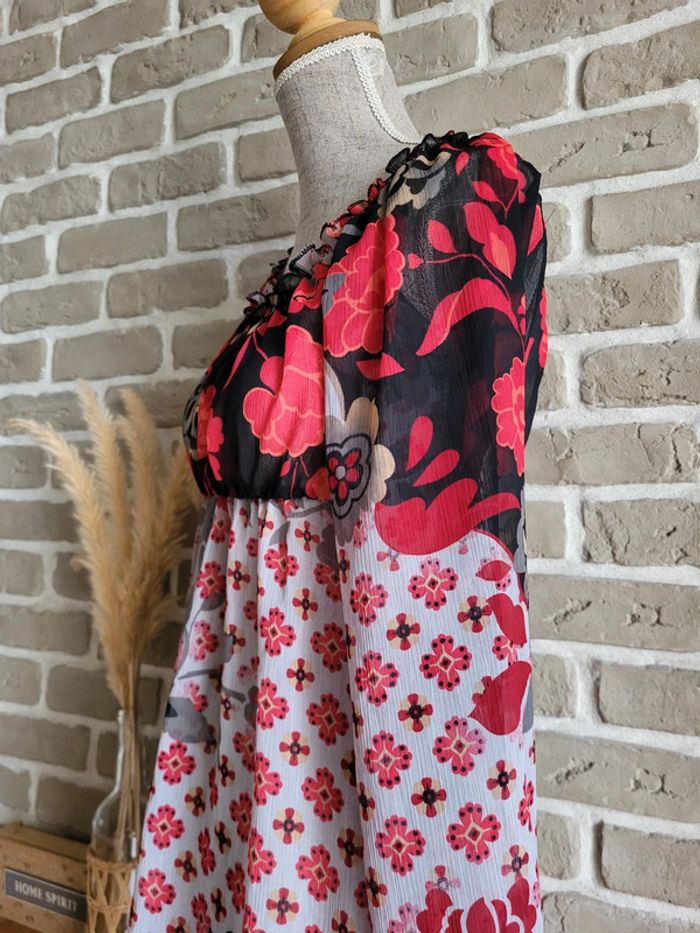 Jolie blouse patchwork fleuri Texto - bohème romantique - photo numéro 7