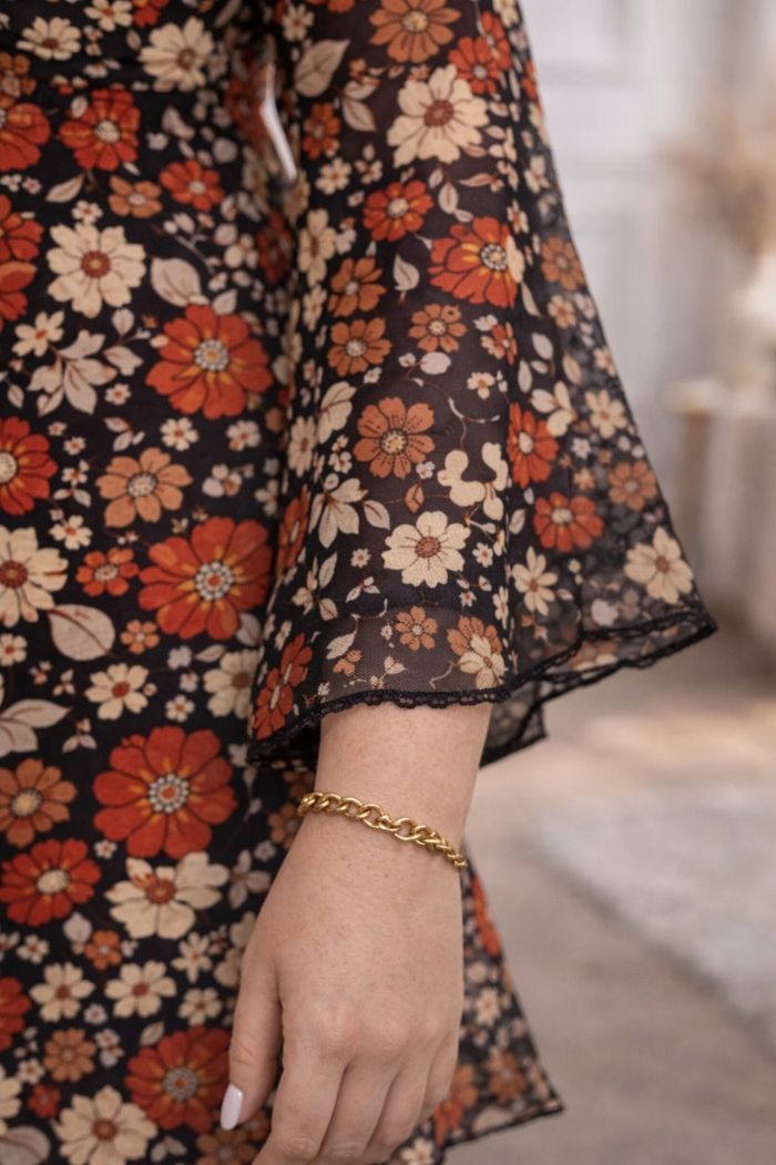 Robe bohème manches longues transparentes multicolore Femme taille 52 marque Boohoo 💍 - photo numéro 4