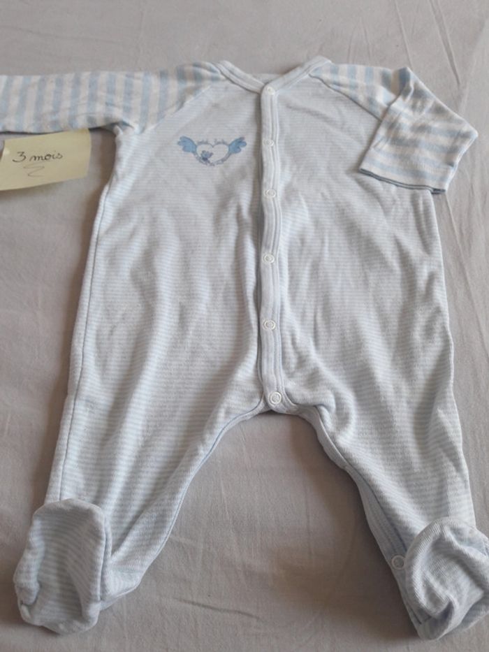 Pyjama bleu Petit Bateau 3m - photo numéro 3