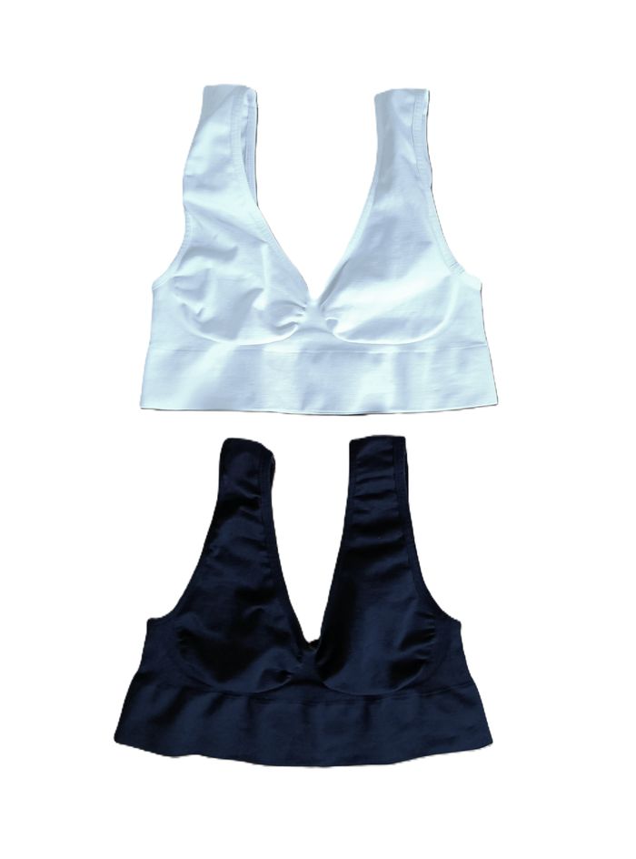 Lot de 2 Brassières noir et blanc. U essentiel. Taille S