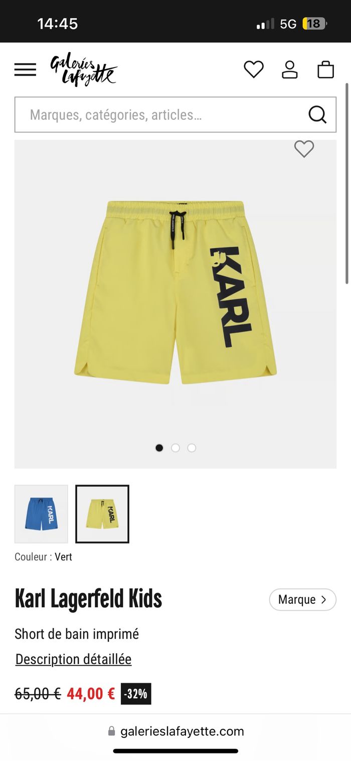 Short Karl LAGERFELD - photo numéro 3