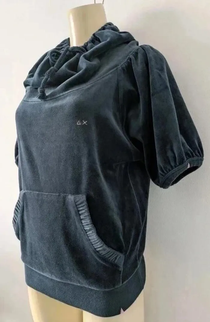 Sweat marine en velours - Sun68 - taille L - photo numéro 2