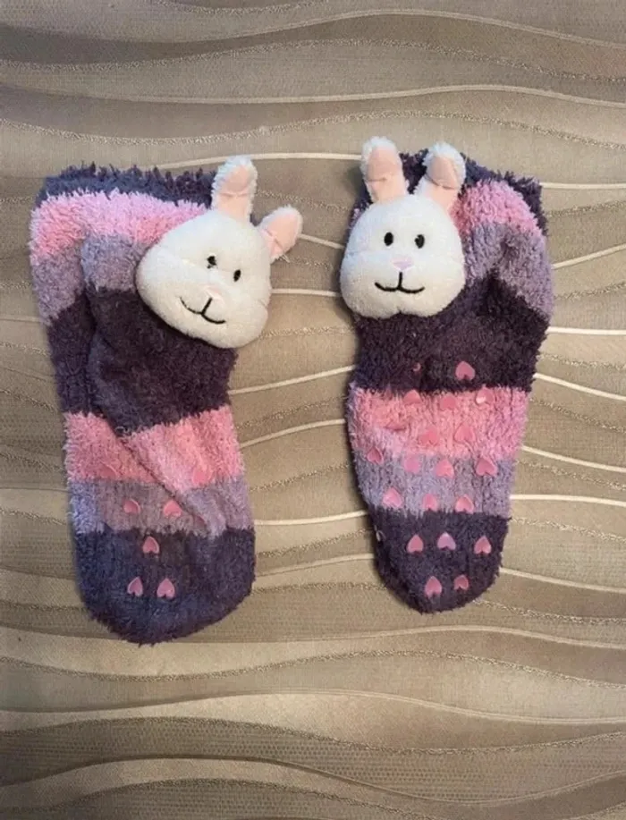 Chaussons chaussettes lapins