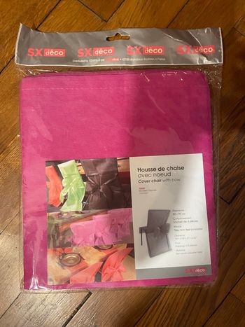 Lot de 4 housses de chaise avec noeud