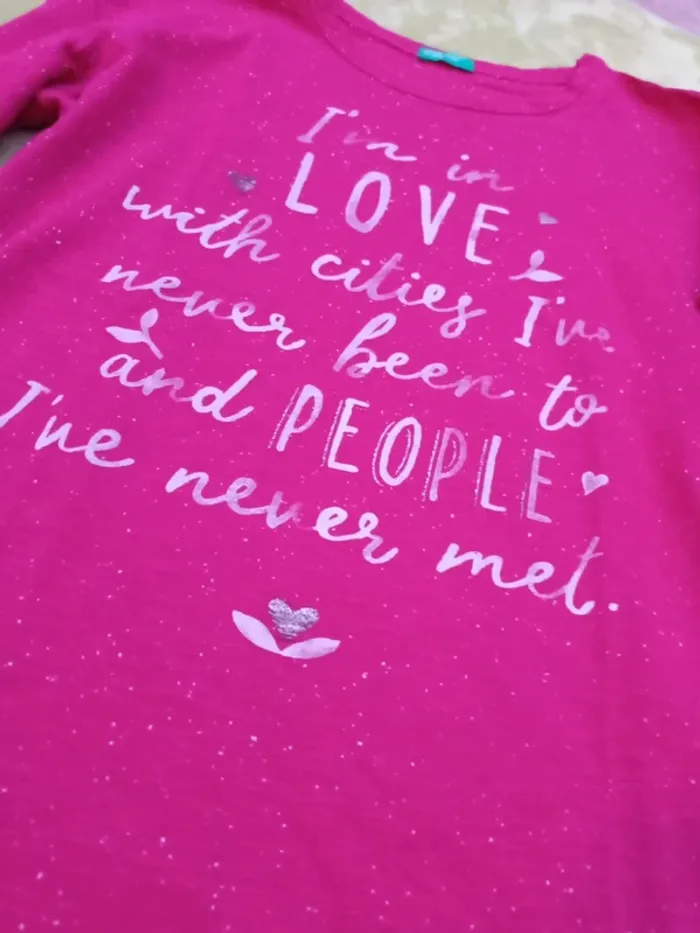 Tee-shirt ML rose taille 11/12 ans UCB - photo numéro 2