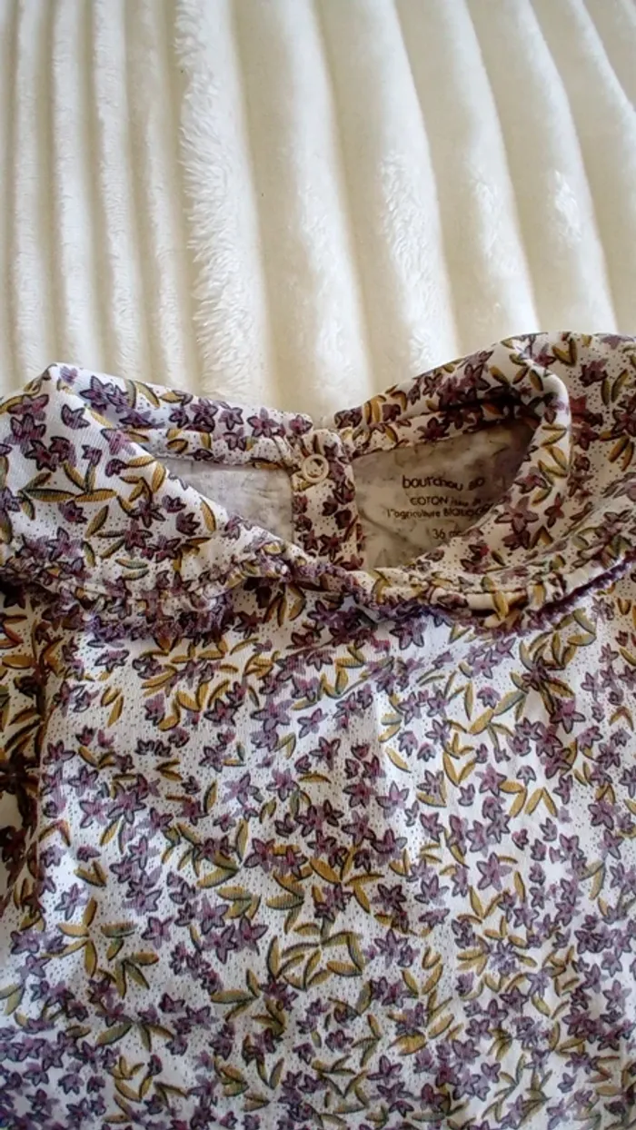Blouse fleurie chemise manche longue - photo numéro 2