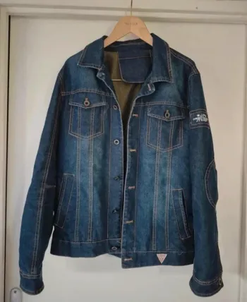 Veste en jean bleu pour homme