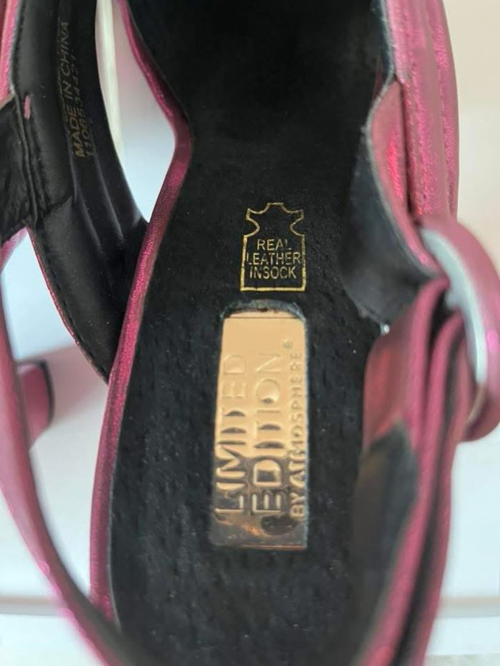 Sandales ouvertes talons violet foncé brillante T40 Atmosphère BE 👡 - photo numéro 7