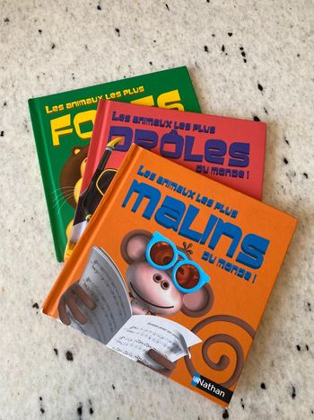 Lot de 3 livres éducatifs les sur les animaux Nathan
