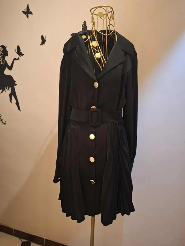 Robe noire & col blazer - Made in italy
