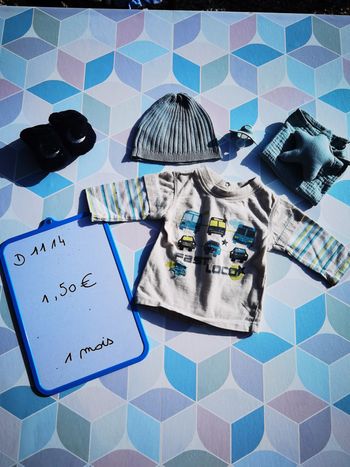 D1114 - tee shirt garçon 1 mois