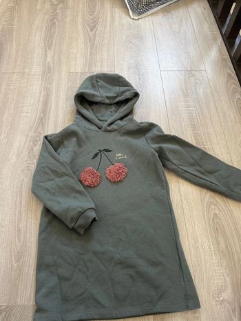 Robe sweat à capuche fille 8 ans