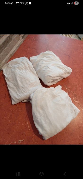 Lot de 3 draps housses 60 / 120cm