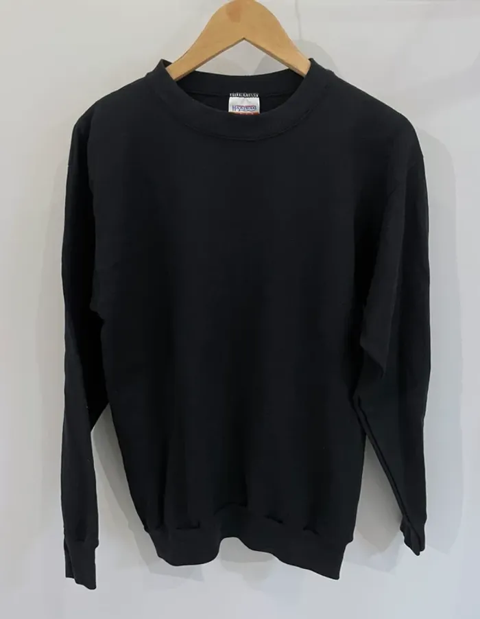 Crewneck plain full black made in USA 🇺🇸 Woman L