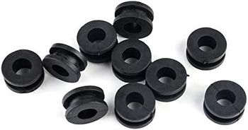 rondelles de carénage en caoutchouc noir ABS de moto 10pcs