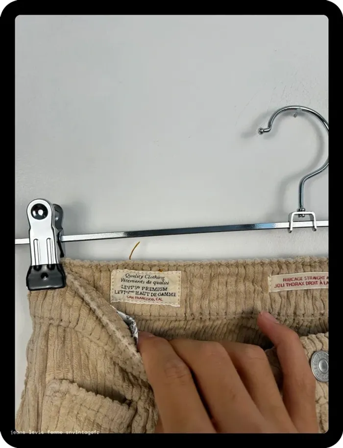 Jean Levi's Premium Femme Beige | Ribcage Straight Ankle | W25 L27 FR36 | Très Bon État | BP51 - photo numéro 4