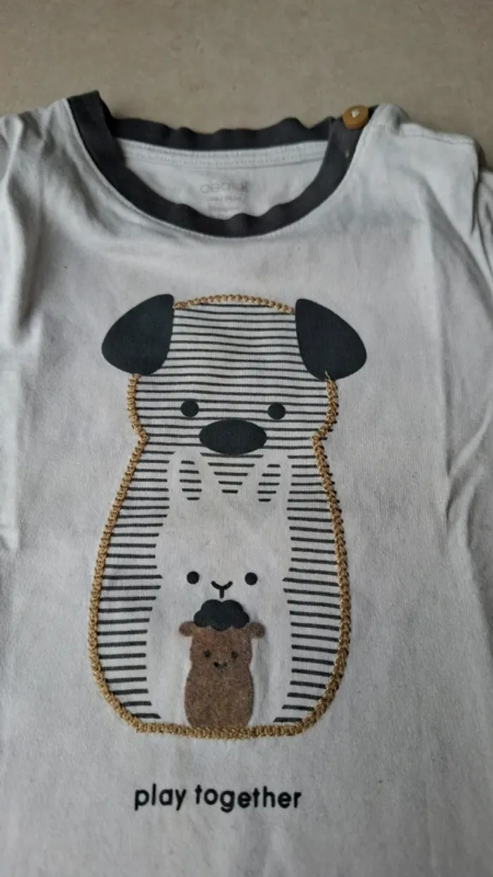 Lot 3 tee-shirts manches longues 12 mois - photo numéro 6