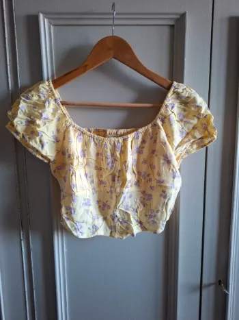 Crop-top corset fleuri Hollister