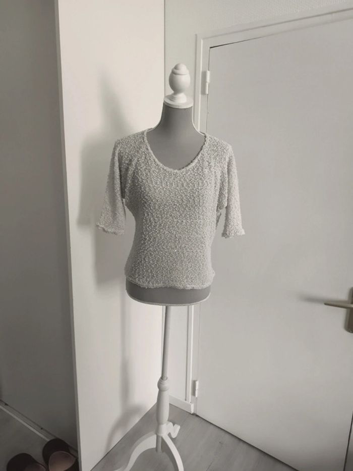 Haut manche 3/4 blanc