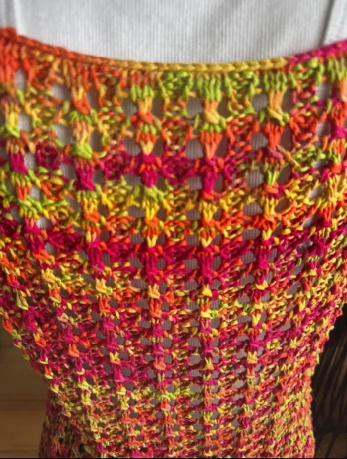 Pull crochet manches courtes - photo numéro 5