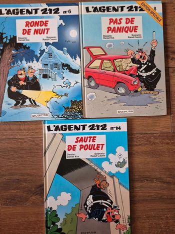 Lot de  3  bandes dessinées L'agent  212
