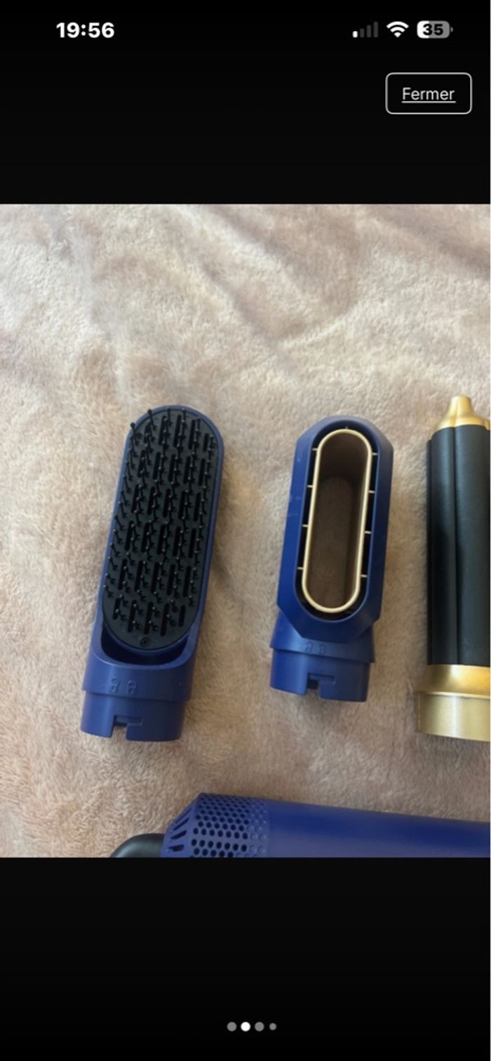 Brosse Soufflante 5 en 1 - Bleu Marine & Or - photo numéro 2